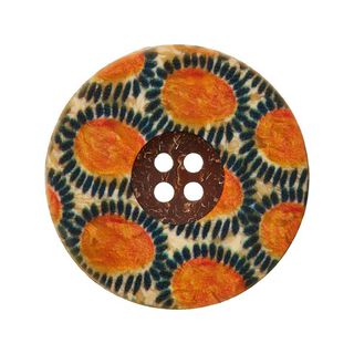 Polyesterknopf Folklore - orange, 