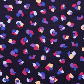 Babycord bunte Leo Flecken | Poppy Fabrics – marineblau, 