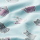 Baumwolljersey freche Katzen  – babyblau,  thumbnail number 2