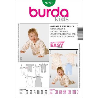 Baby Overall / Schlafsack | Burda 9782 | 62-92, 