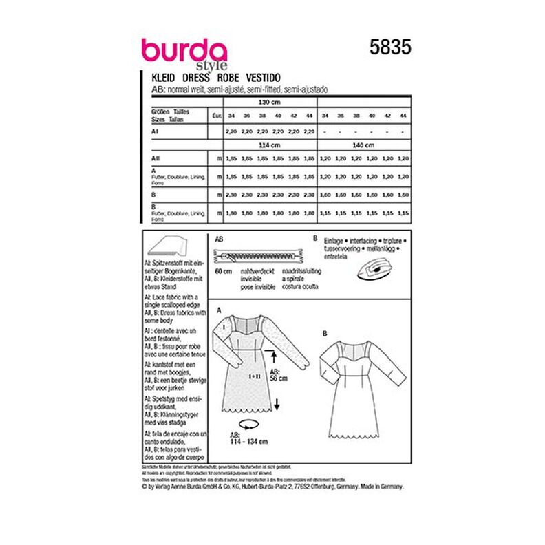 Kleid | Burda 5835 | 34-44,  image number 9