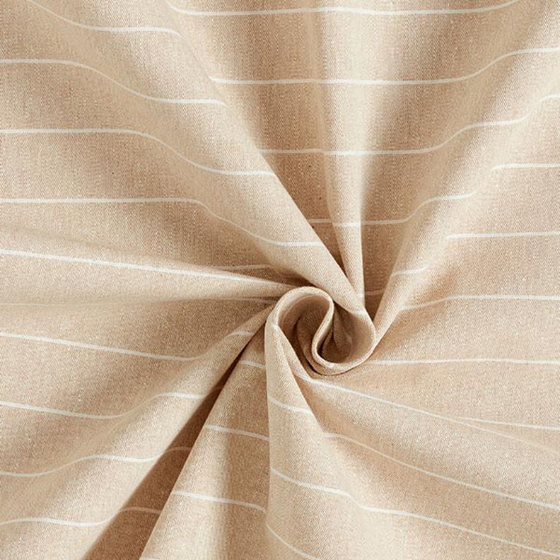 Dekostoff Canvas breite Streifen recycelt – dunkelbeige,  image number 3