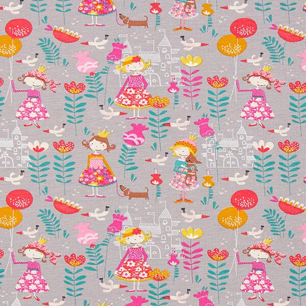 Baumwolljersey kesse Prinzessin – grau, image number 1