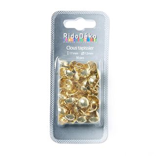 Polsternägel [ 17 mm | 50 Stk.] - gold metallic, 