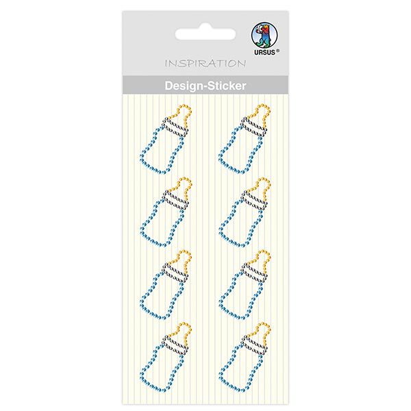Design Sticker Baby Fläschchen Jungs – blau/gelb, image number 1