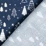 Baumwollstoff Popeline kleine Weihnachtsbäume – marineblau/weiss,  thumbnail number 4
