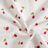 Musselin/ Doppel-Krinkel Gewebe gestickte Kirschen | Poppy Fabrics – weiss/feuerrot,  thumbnail number 3