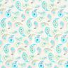 Leinen-Mix Paisley – elfenbein/helltürkis,  thumbnail number 1