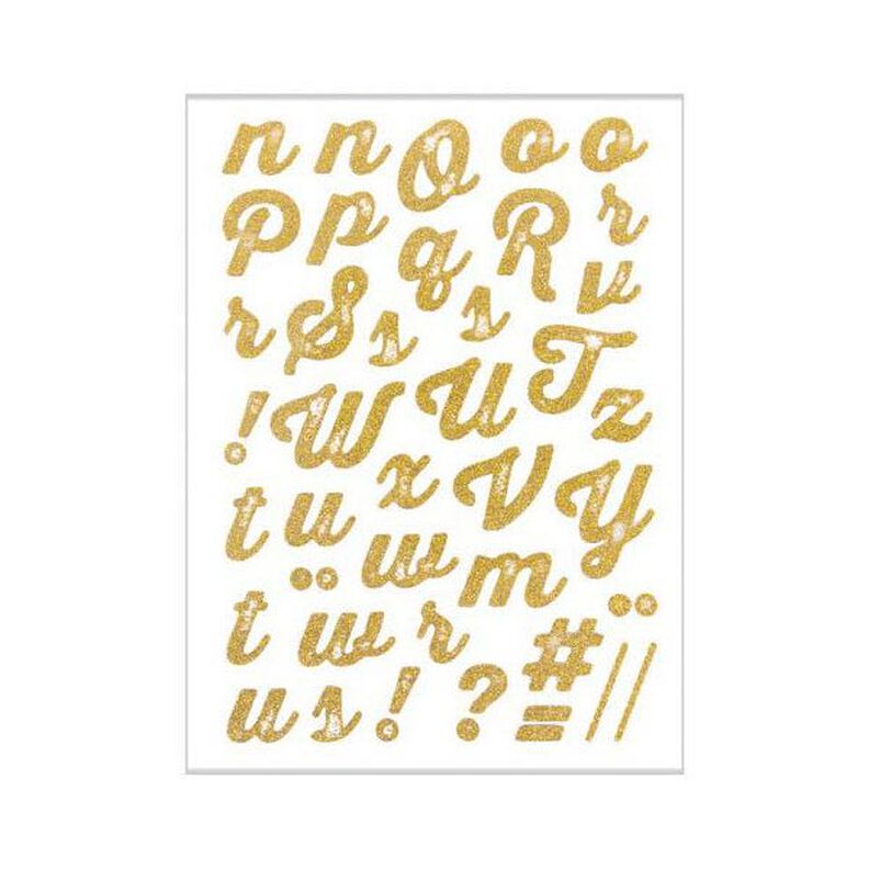 Bügelfolie Glitter A-Z – gold metallic | Rico Design,  image number 2