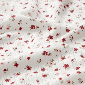 Ajour Baumwolljersey kleine Blümchen – elfenbein, 