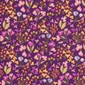 Baumwollstoff Cretonne Wiesenblumen – aubergine/rosa,  thumbnail number 1