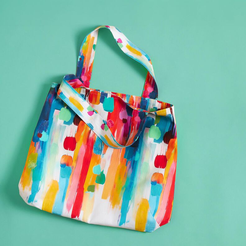 Taschen Panel Canvas bunte Pinseltupfen – weiss, image number 8