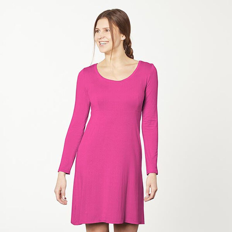 Baumwolljersey Medium Uni – intensiv pink,  image number 6