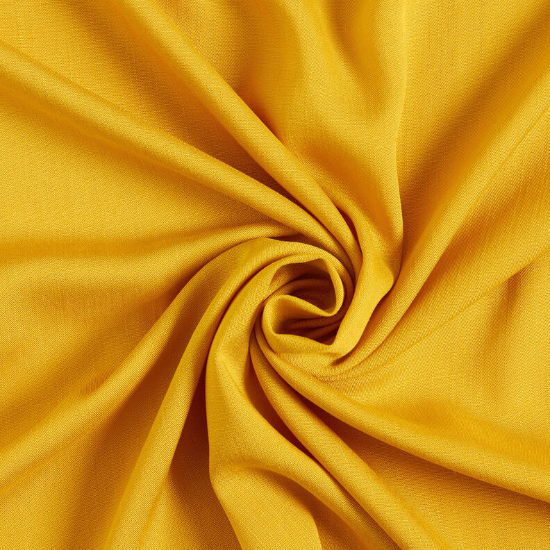 Viskosestoff Leinenoptik – currygelb,  image number 1
