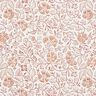 Baumwollstoff Cretonne zartes Blumenmuster – weiss/zimt,  thumbnail number 1