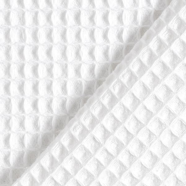 Waffelpiqué – weiss | Reststück 50cm