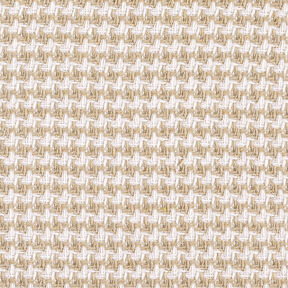 Grober Mantelstoff Hahnentritt – beige/weiss, 
