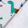 Dekostoff Halbpanama skatende Dinos – silbergrau/pfefferminz,  thumbnail number 4