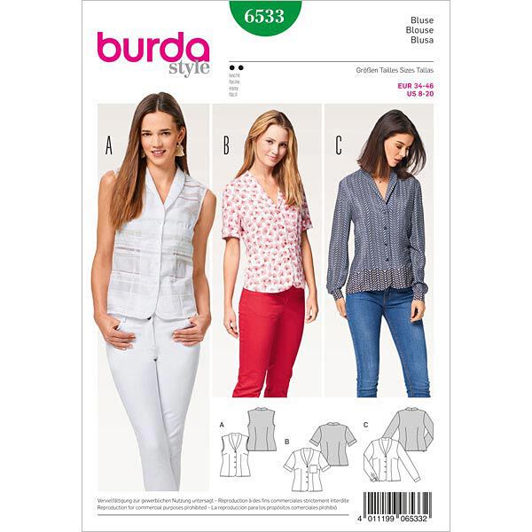 Bluse | Burda 6533 | 34-46,  image number 1