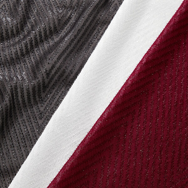 Chiffon ZickZack Glitzer – bordeauxrot, image number 5