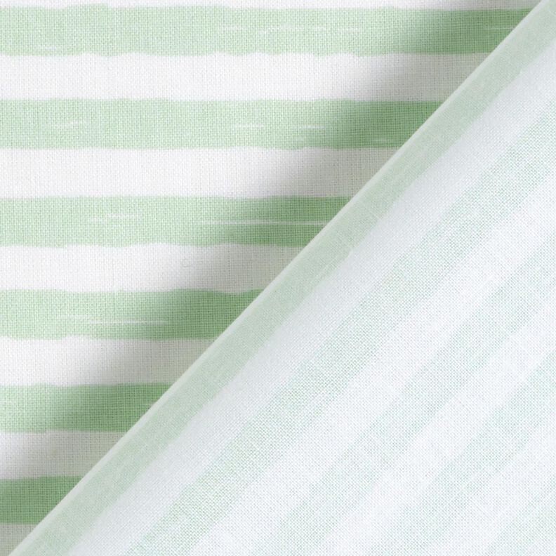 Baumwollstoff Cretonne legere Streifen – hellmint/weiss, image number 4