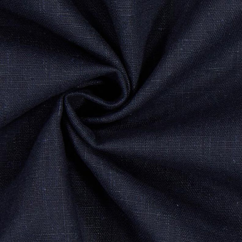 Leinenstoff Ramie-Mix medium – schwarzblau,  image number 3