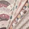 Dekostoff Halbpanama Quilt-Optik Blumen – pastellflieder/wollweiss,  thumbnail number 5