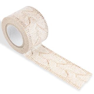Washi Tape XL Zopfstrickmuster [ 30 mm / 10 m ] – beige, 