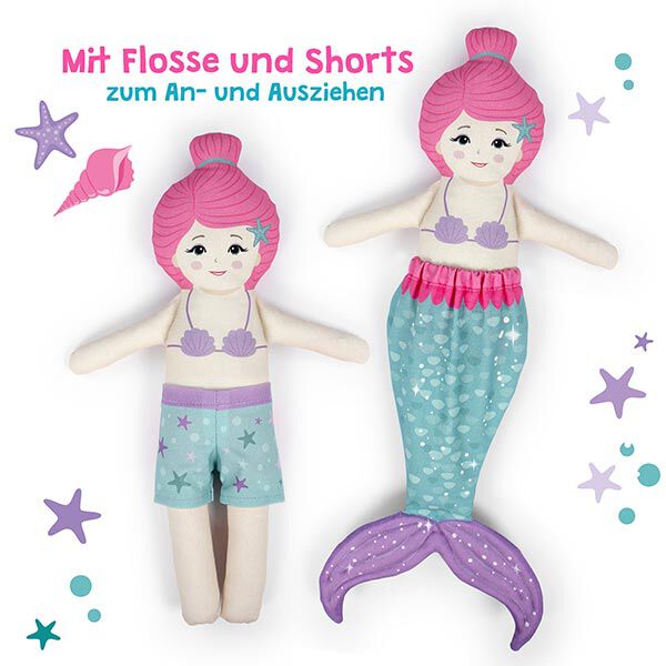 UNDERWATER TALES Cut & Sew Panel Stoff Meerjungfrau [ 80 x 155 cm ] | Kullaloo,  image number 5