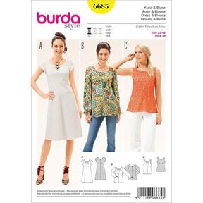Kleid / Bluse | Burda 6685 | 32-44, 