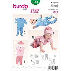 Shirt / Hose / Mütze | Burda 9423 | 56-80, 