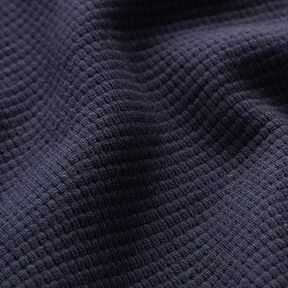 Mini Baumwoll-Waffeljersey Uni – marineblau | Reststück 130cm, 