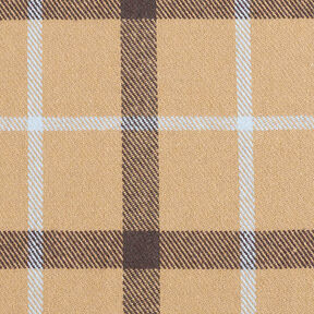Mantelstoff Baumwoll-Mix großes Karo – beige, 