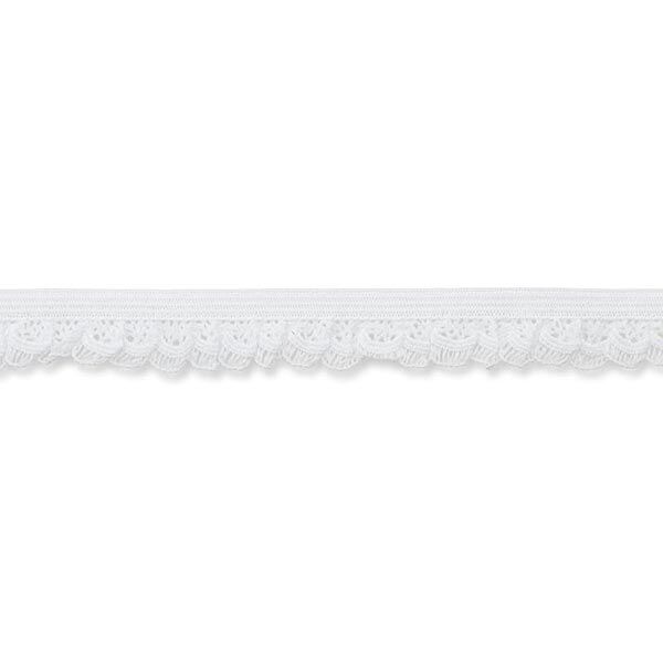 Elastische Rüsche [15 mm] – weiss,  image number 2