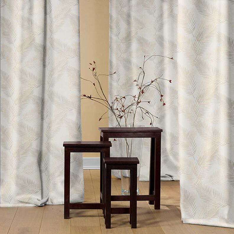 Verdunkelungsstoff Palmwedel Metallic – beige/gold,  image number 5