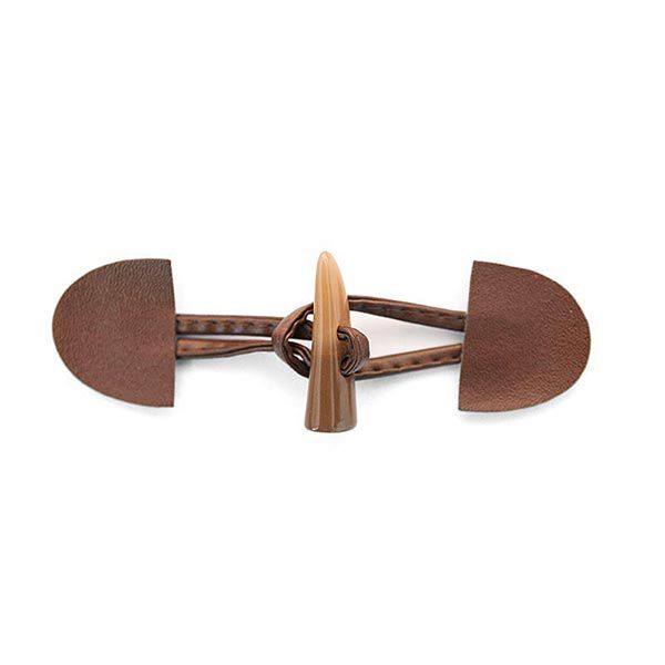 Dufflecoatverschluss [11 cm] - braun