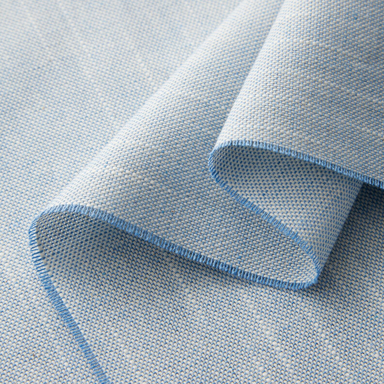 Dekostoff Halbpanama leichte Struktur – hellblau/hellbeige,  image number 3