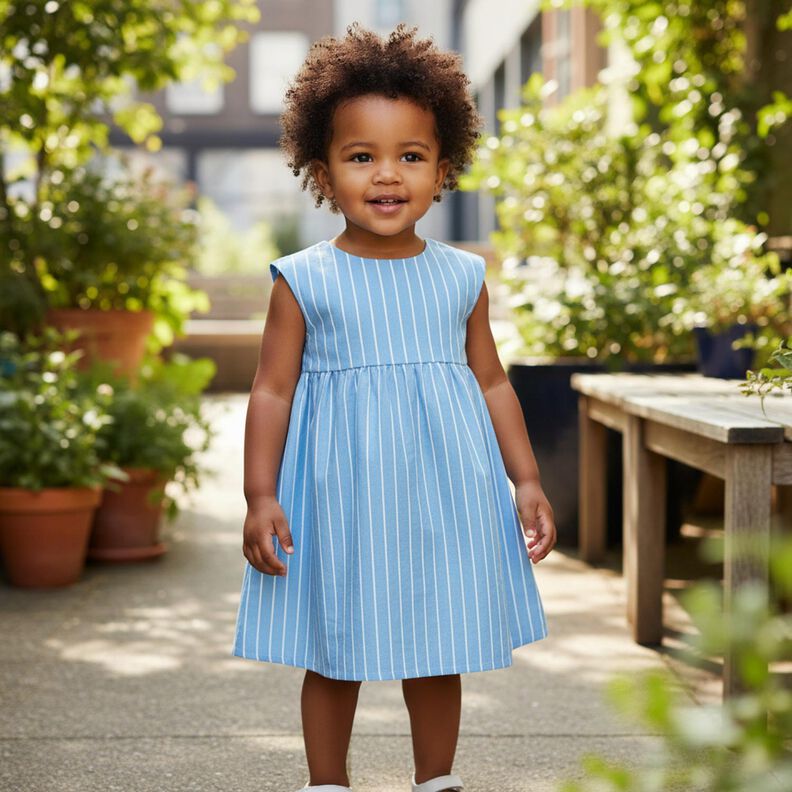 Chambray Streifen &ndash; hellblau/wollweiss,  image number 6