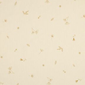 GOTS Baumwolljersey Zweige und Pflanzen | Poppy Fabrics – creme/rehbraun, 