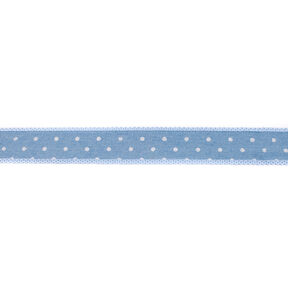 Webband Jeans Punkte – helljeansblau, 