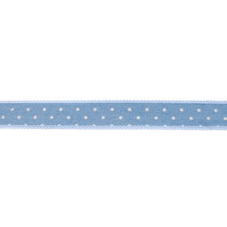 Webband Jeans Punkte – helljeansblau, 