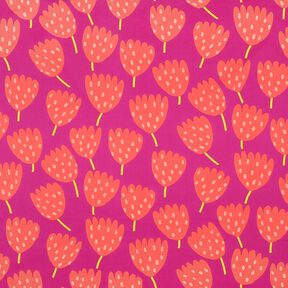 Baumwollpopeline Tulips | Nerida Hansen – purpur/koralle, 