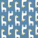 Bio-Baumwolljersey Giraffen – jeansblau – Muster,  thumbnail number 1