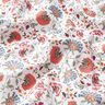 Baumwollstoff Popeline elegante Blumenranken – weiss/beere,  thumbnail number 2