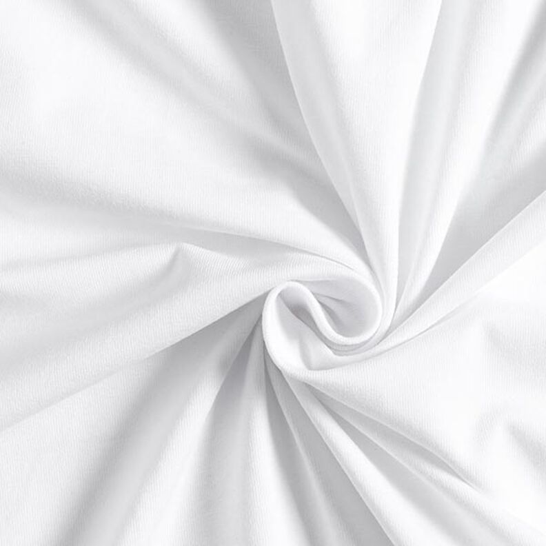 Baumwolljersey Medium Uni – weiss,  image number 1