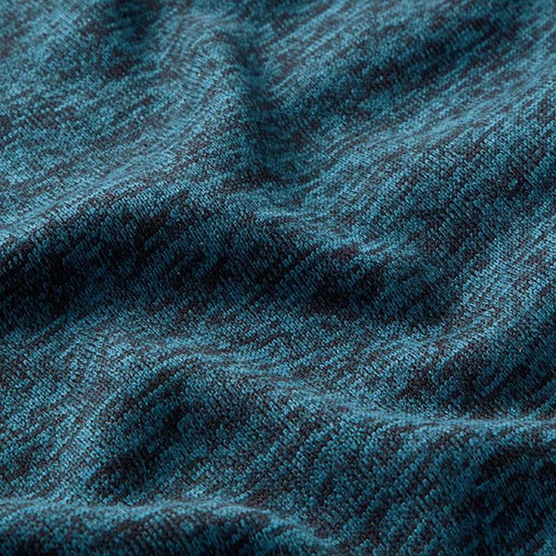 Strickfleece – petrol/schwarz,  image number 2