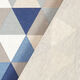 Dekostoff Halbpanama Dreiecke – blau,  thumbnail number 4