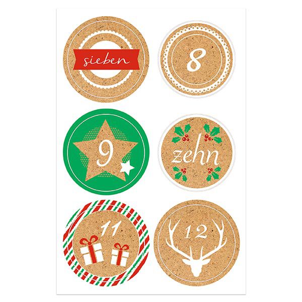 Sticker-Set Adventszahlen [ 24 Stück ] – Farbmix,  image number 5