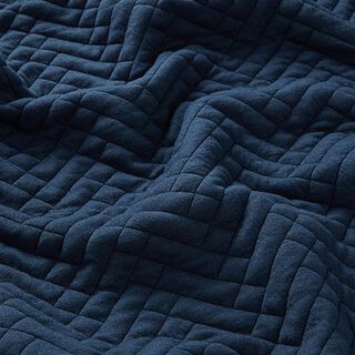 Stepp Jersey Fischgrat Uni – marineblau, 